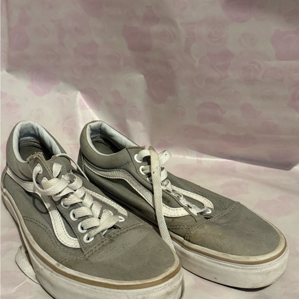 Vans Gray and White Women's Sneakers